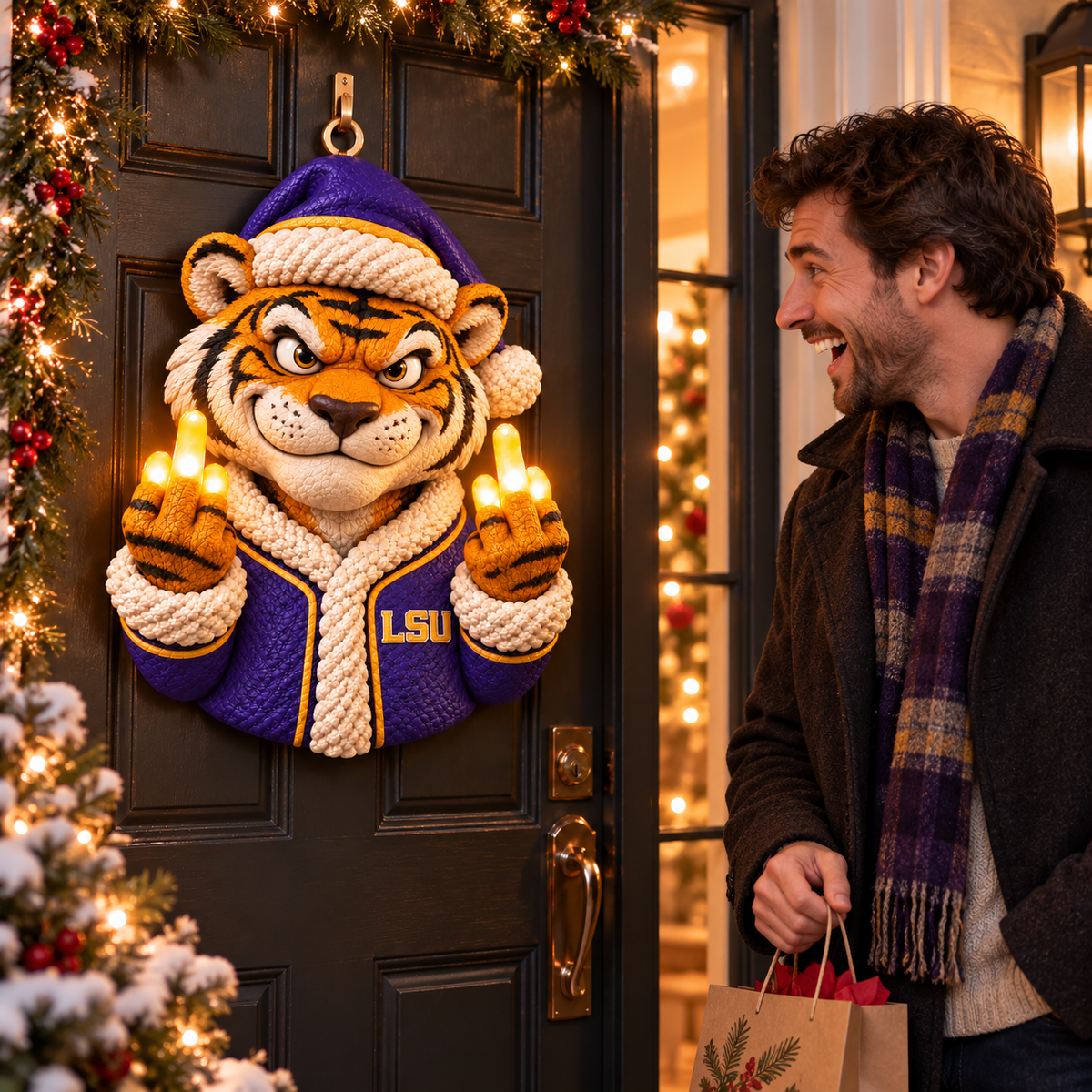 LSU Premium Christmas Door Light PNPA