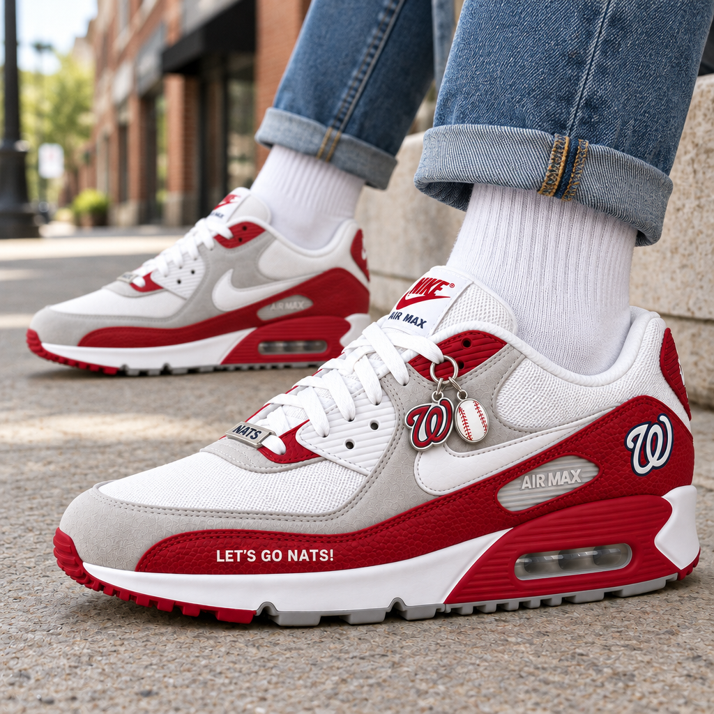 Washington Nationals Premium Low-Top Sneakers