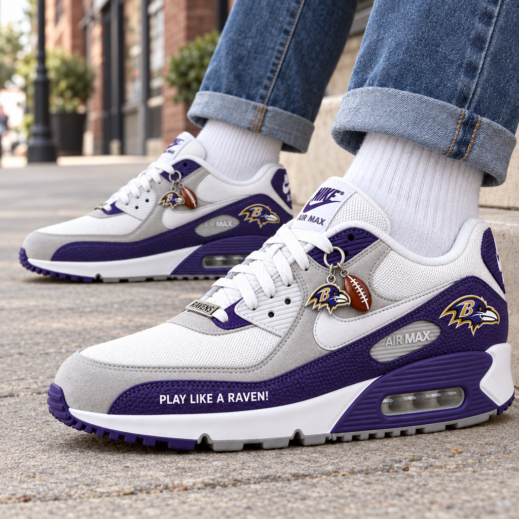 Baltimore Ravens Premium Low-Top Sneakers